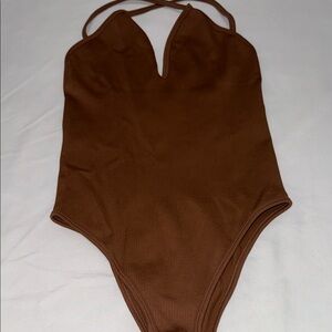 Brown Strappy Bodysuit